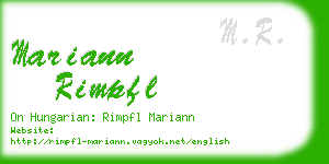 mariann rimpfl business card